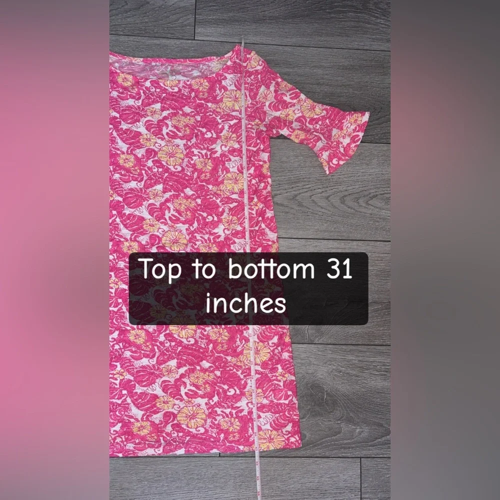 Lilly Pulitzer Dress Size XS Pink Floral Midi Lightweight Beautiful Comfy EUC - Picture 4 of 6